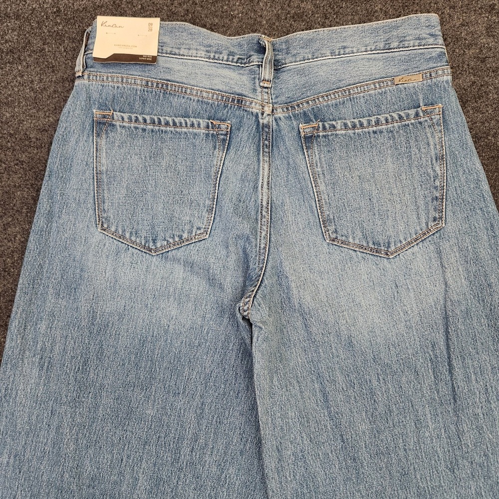 KanCan Womens 9/28 Jocy Mid Rise Super Wide Leg Jeans Blue Medium Wash KC8731M - Picture 3 of 11